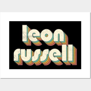 Retro Vintage Rainbow Leon Letters Distressed Style Posters and Art